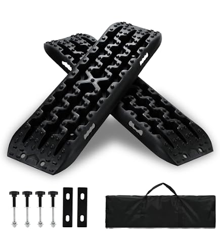Tappetini Trazione Offroad 2 Pezzi - Recovery Board Per Fango, Sabbia E Neve 105x29cm - Foto 10