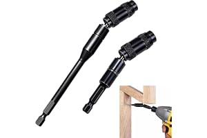 2 stycken 1/4 tum magnetisk bitshållare, vridbar bitshållare, 90 mm och 145 mm flexibel sexkantsbitshållare, 20 graders roter