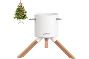 Tree Nest Christbaumständer Weihnachtsbaumständer Baumständer Tannenbaumständer Weihnachtsbaum Standfuß Ständer mit Wasserbehälter - Cosmo Christmas Tree Stand für Bäume bis 1.5m, 3-9cm Stamm Weiß