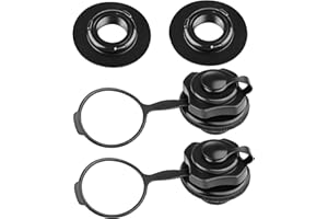 UIHRLM 24MM Air Valve Cap 2PCS, Quick Inflate & Deflate Spiral Air Plugs Replacement, Anti-leakage Inflatable Boat Air Valve One-Way Inflation for Kayak, Rubber Dinghy, Pool Boat, Airbeds