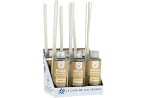 La Casa de los Aromas - Ambientador Mikado Aroma Jabón de Marsella - Set Difusor Líquido para Reposición con Varillas - Fragancia Duradera - Ideal para el Hogar, Baño, Casa - 6 x 100 ml