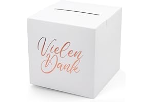 Donindis Kartenbox Vielen Dank, Rosengold, 24 * 24 * 24cm, Karton