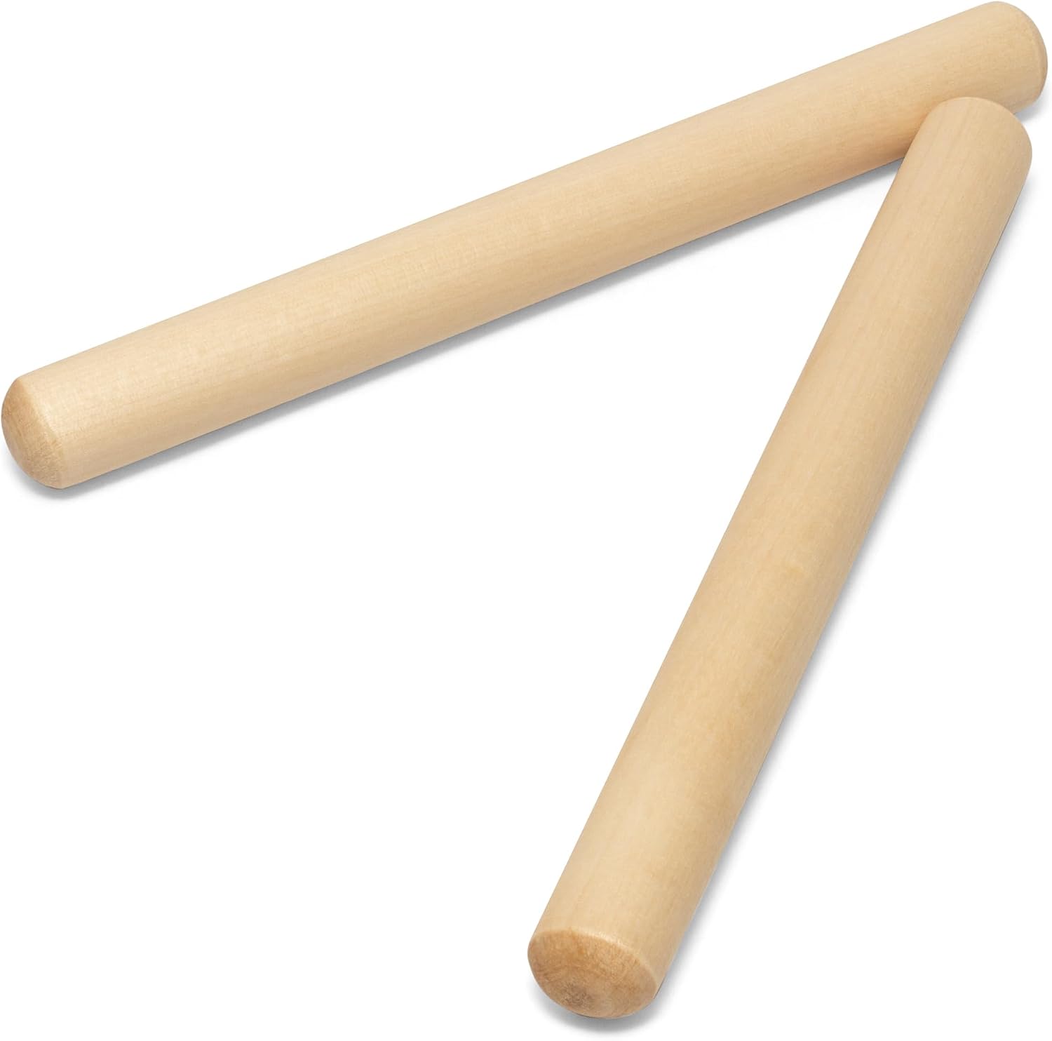 Theodore CLA7-NT Paire de claves en bois naturelles | Bâtons de rythme en bois de qualité, idéals pour l'éveil musical, l'école et la percussion.