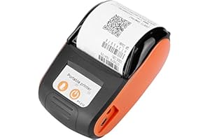 Diyeeni Mobile - Stampante Termica Bluetooth da 58 mm, Portatile, Senza Fili, con Stampante Termica, Carta e Custodia in Pelle, Compatibile con Android iOS per Piccole Imprese ESC/POS (Red)