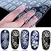 Warm Girl 108Pcs Sliver 3D Flower Nail Art Stickers Decals Stamping DIY Decoration Tools