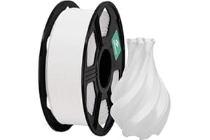 Pinuotu 3D Printer Filament, PLA Filament 1.75mm 1KG (2.2 lbs) Spool, Dimensional Accuracy +/- 0.03 mm, 100% Europe Raw Material (White)…