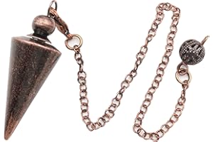 MVPACKEEY Péndulo de Dowsing,Espiritual Point Reiki Cono de Cobre Colgante de Adivinación Curación