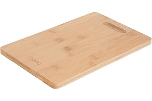 ORYX Tabla Cortar Cocina Fabricada En Madera De Bambu 100% Con Asa 30x20 cm.Tabla Cortar,Carne Pescado,Verduras,Frutas,Alimentos
