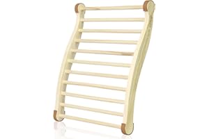 WILLOWYBE Sauna-Rückenlehne – Langlebige, rutschfeste Polster & natürliches Kiefernholz – Rückenstütze für Infrarot- und Dampfsauna, luxuriöses Sauna-Zubehör – Ideal für den täglichen Gebrauch.