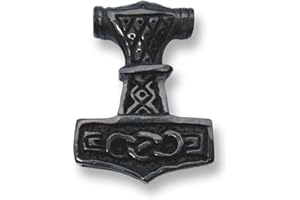 ISLAND PIERCINGS Mjölnir Thors Hammer Anhänger Echte Handarbeit aus Horn inkl. Band PB165