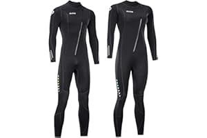 ‎ZCCO ZCCO Ultra-Stretch-Neoprenanzug, 3 mm, Frontreißverschluss, Ganzkörper-Tauchanzug, einteilig, für Männer und Frauen, Schnorcheln, Tauchen, Schwimmen, Surfen
