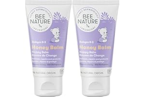 ‎BEE NATURE Bee Nature - Baby Windelcreme - Bio-Honig - Lindert Hautausschlag, Ekzeme und Rötungen - Beruhigt und Regeneriert - Windelbalsam - 2 Stück (2 x 50 ml)
