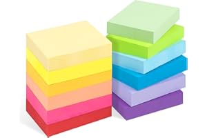 Agoer 1200 Foglietti Adesivi, 50 x 38 mm Mini Super Sticky, 12 Colori di Sticky Notes per Promemoria & Elenchi, 100 Fogli/Blocco per Appunti per Ufficio/Casa/Scuola