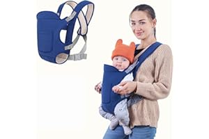 HEYOUTH Marsupio Neonato,Marsupio Neonato 0-24 Mesi,Fascia Porta Bebe,Marsupio Neonati Ergonomico, Porta Bambino da 0-24 Mesi(Inferiore a 15kg) Puro Cotone Traspirante Leggero per Neonati