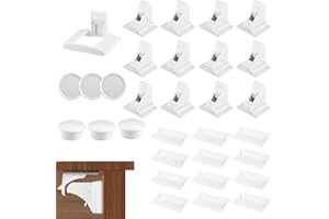 TOSAVGA Kindersicherung Schrank, 12stk Kindersicherung mit 3stk Schlüssel, Kindersicherung Schubladen, Magnet Kindersicherung Schrank, Magnetische Kindersicherung, schubladensicherung baby, Weiß
