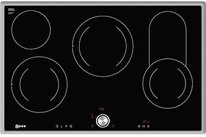 Neff T18BT16N0 Elektrokochfeld N70 / 80cm / TwistPad / Bräterzone / Glaskeramik / Edelstahlrahmen
