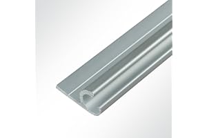 LYSEL® Kederschiene Kederleiste Kederprofil 15x30mm eloxiert 2m 45° Grau Ø10mm für Keder 6-9mm