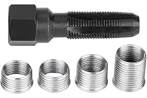 AKOZON Kit Réparation Bougie M14, 5 Pcs Kit Réparation De Filetage De Bougie D'allumage De 14 Mm, Kit De Réparation De Filetage