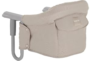 Inglesina Fast, Siège de Table Pliable, Beige (Cream), Facile à Transporter, Lavable, Installation Sécurisée, Jusqu'à 15 kg, 35 x 27 x 42 cm
