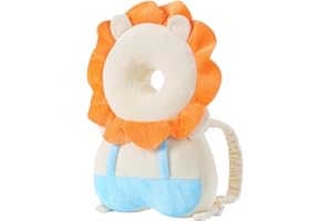 PandaEar Sac à Dos de Protection de Tête pour Bébé, Protège-Tête pour Tout-Petit en Marchant, Coussin de Protection Ajustable (Orange)