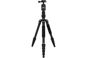 Rollei Compact Traveler No. 1 - Light travel tripod - Aluminium - Arca Swiss compatible - Incl. ball head and quick release plate - Black