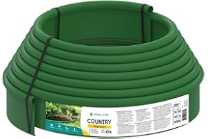 STANDARTPARK VODALAND - Bordura para Jardín en Plástico Verde - Rollo de 10 Metros, Altura 110mm | Borduras Duraderas para Delimitar y Embellecer Jardines | Borduras de Jardin y Espacios Exteriores