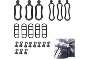 WLVINSON 11 unidades de goma para luz de bicicleta, correa de silicona para bicicleta, linterna, cinta de fijación, banda de goma elástica, anillos de goma de silicona, ajustables para luz trasera de bicicleta