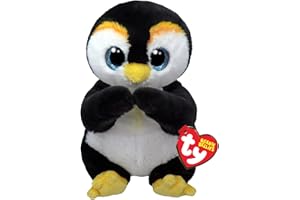 Ty Beanie Bellies - Neve il Pinguino con Occhioni Azzurri Glitter, i Peluche col Pancino Morbido e Coccoloso - 20 Cm - T41505