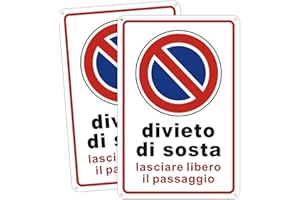 AYIFAN 2 Pezzi Cartello proprietà privata Divieto di sosta– 20x30 cm Cartelli stradali – Lasciare libero il passaggio! - Alluminio Metallo