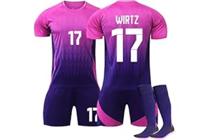 YUGXFHR DFB Trikot Herren 2024 Pink Deutschland Trikot Set Kinder Jungen Mädchen Heim/Auswärtstrikot Deutschland Fußballtrikots Fussball Jersey T-Shirt Fußballerin Kostüm Trainingsanzug für Jungs