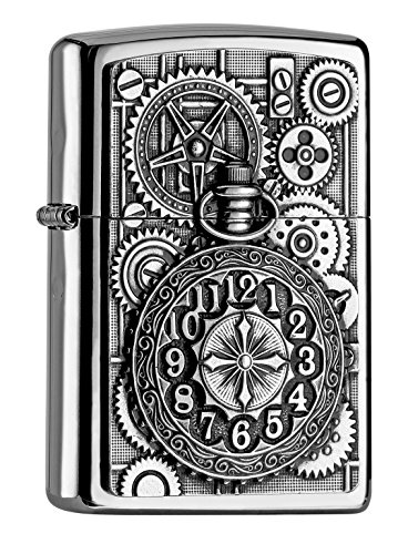 Zippo Sturmfeuerzeug 2004742 POCKET WATCH AND GEAR WHEELS EMBLEM