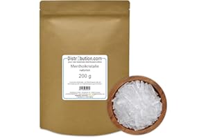 ‎DISTREBUTION Mentholkristalle aus 100% Minzöl 200g Sauna Aufguss reines Menthol intensiv und wohltuend
