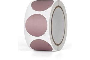 MEITAAT Okrągłe naklejki do zdrapywania 2,5 cm, różowe złoto, zdrapki, samoprzylepne etykiety na pocztówkę, loterie, bilety DIY, rolka 300