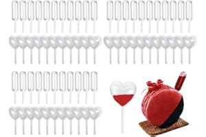 SEMINISMAR Pipettes Plastique, Compte Gouttes, 100 Pièces, Jetables, Mini, Patisserie, Confiture