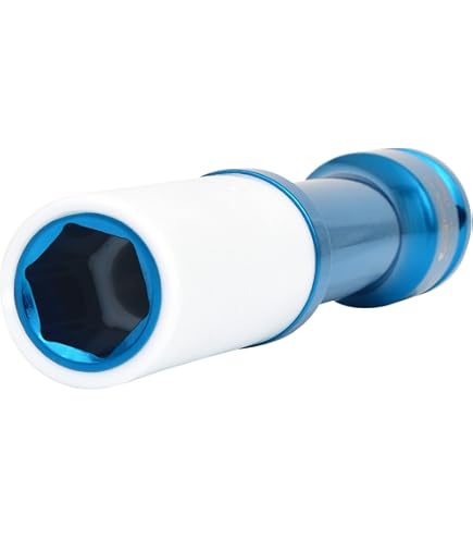 ViGOR - Slagmoersleutel dopsleutel SW17 extra lang V5930 | sleutelinzet voor slagmoersleutels en machinebediening |aandrijving: vierkant hol 12,5mm (1/2 inch), uitgang: extern zeskantprofiel |extra lang, efficiënt
