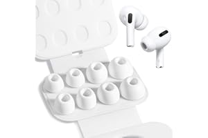 BILLYBATH Gommini Auricolari, 4 Paia Ricambio per Airpods Pro/Pro 2AirPods Pro e AirPods Pro 2 con Foro per la Riduzione del Rumore, Auricolari in Silicone per Airpods Pro con Custodia Portatile (XS/S/M/L)