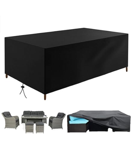 HYFBH Housse Salon De Jardin Exterieur 130x130x80cm/LxWxH 420D Tissu