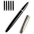 lucilynx Wooden Fountain Pen with Extra Fine Nib, Lightweight Classic Design for Smooth Writing, Includes 5 black Ink Cartridges, Ink Refill Converter and Premium Gift Box