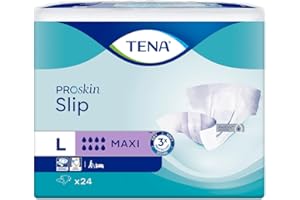 Tous-Ergo | Tena | Change Complet Tena Proskin | Taille : L | Incontinence Sévère | 24 Pièces | Absorption 3555ml | Jetable | Matières Testées Dermatologiquement