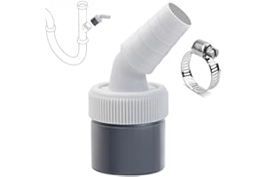 BHHTBB Dishwasher Washing Machine Drain Adapter 1 1/4 Inch Washing Machine Connection Adapter for Pipe Diameter 40 mm, Input Diameter 18-24 mm with Hose Clamp for Dishwasher Tumble Washing Machine