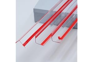 Trimold Clear Peel and Stick L Molding Corner Guards with 90° Angle for Wall Door Frame Cabinet Baseboard Protection and Decoration, 0.9m x 3cm (3Pcs)