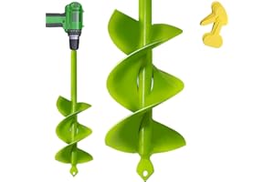 SYITCUN Jardín Espiral Broca 8x30cm,Excavadora de Taladro para Ahoyadora,Cultivador de Suelo Broca,Agujero Herramientas de Mano para Flor Plantar Bulbos De Cama Plántulas
