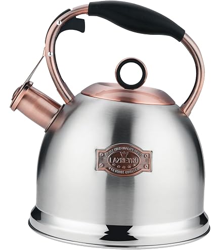 Tetera Negra Con Silbato De 3L – Acero Inoxidable, Para Inducción, Gas O Camping
