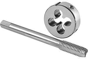 Burkit M9 x 1 zestaw gwintów i matryc lewostronny, M9 x 1,0 maszynowy gwintownik i okrągła matryca