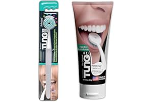 PEAK ESSENTIALS THE ORIGINAL TUNG BRUSH Tung Brush and Gel Tongue Cleaner Starter Pack