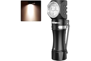 Wurkkos HD10 Linterna Led Recargable, 1200 Lúmenes Super Brillante Mini Linterna, IP68 Impermeable Flashlight de con Magnética para emergencia, camping, aire libre, senderismo-4000K