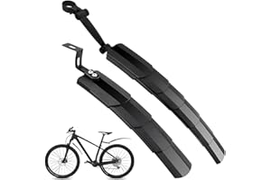 JYNVO Garde Boue De Vélo Extensible, 26, 27.5 Pouces Universelle Réglable Garde-Boue Pour Vélo, Garde-Boue Avant Et Arrière Pour Vtt, Vélo De Route, Protéger De L'Eau Et Des Salissures