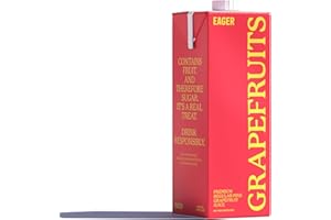 Eager Pink Grapefruit Juice 100% Squeezed, Refreshing Fruit Drink, NFC Not From Concentrate, Single Carton, 1 x 1 Litre