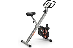 Wenoker Exercise Bike Folding with Magnetic Resistance, LCD Display, Device Holder - Foldable Stationary Fitness Bicycle for Indoor Cycling and Home Workout