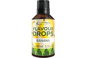 IronMaxx Flavour Drops – Banane 50ml | Arôme alimentaire liquide zéro sucre & zéro calorie | Arômes végétaliens pour sucrer aliments, yaourt, café & desserts
